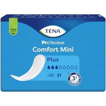 A 30 darabos kiszerelésben kapható TENA Comfort Mini Plus inkontinenciabetét enyhe és középsúlyos vizeletvesztés esetére tervezett inkontinencia termék.