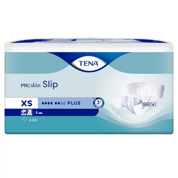 A TENA Slip Plus XS mértetű nadrágpelenka közepén található csík jelzi, amennyiben termékcserére van szükség, így nem szükséges feleslegesen ellenőrizni.