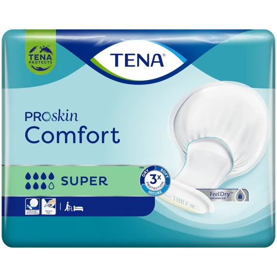 A TENA Comfort Super egy kényelmes kialakítású inkontinenciabetét olyan vásárlók számára, akik nagy nedvszívó képességű inkontinenciaterméket keresnek.